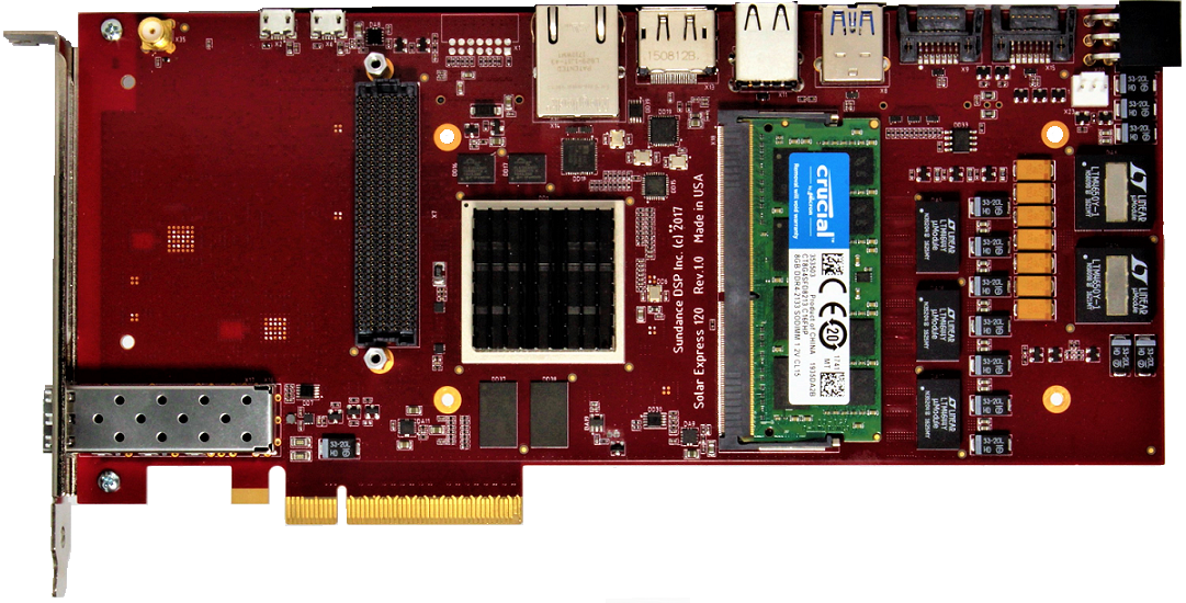 SE120 PCIe card with Zynq Ultrascale+ MPSOC from Xilinx