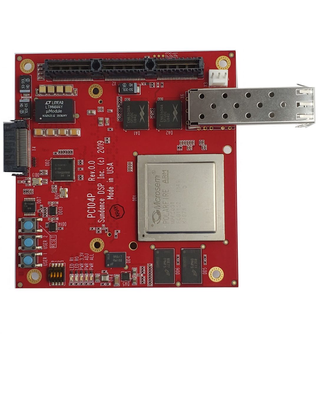 Stack PC board based on MPF500T PolarFire
