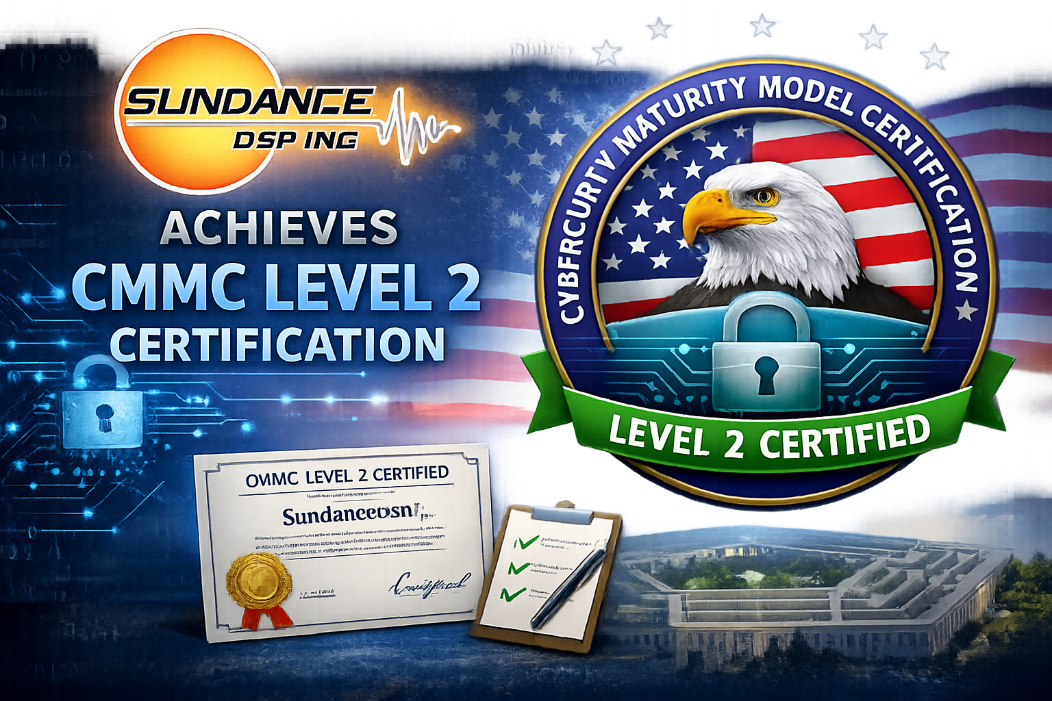 SundanceDSP Completes CMMC Level 2 Self-Assessment: Strengthening Trust, Security, and Mission-Critical Innovation